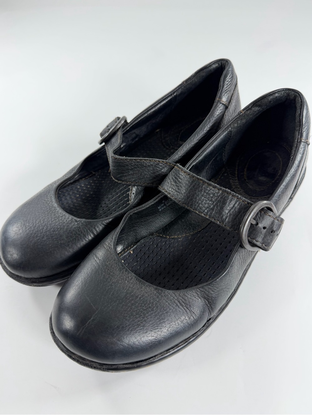 Born Mary Jane Leather Comfort Shoes Black Women’s 8 Buckle Cottagecore
